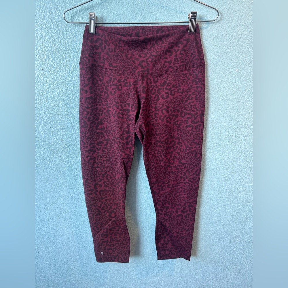 NOBULL Women's Burgundy Leopard Leggings